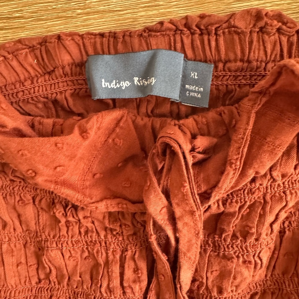 Indigo Rising Rust Off-Shoulder Top - Picture 2 of 3